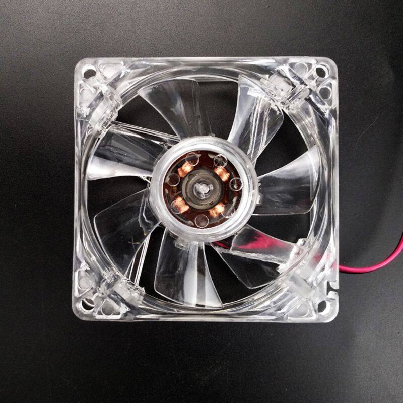 1 Cái 8Cm Khẩu Độ Kép Nhiều Màu Im Lặng LED Vỏ Máy Tính PC Quạt Làm Mát 12V Quạt Làm Mát