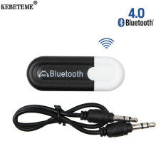 Đầu chuyển đổi âm thanh USB bluetooth 4.0 KEBETEME, thiết bị thu phát nhạc giắc cắm 3.5mm A2DP tiếp nhận âm thanh nổi dành cho xe hơi, máy tính xách tay Android IOS – INTL