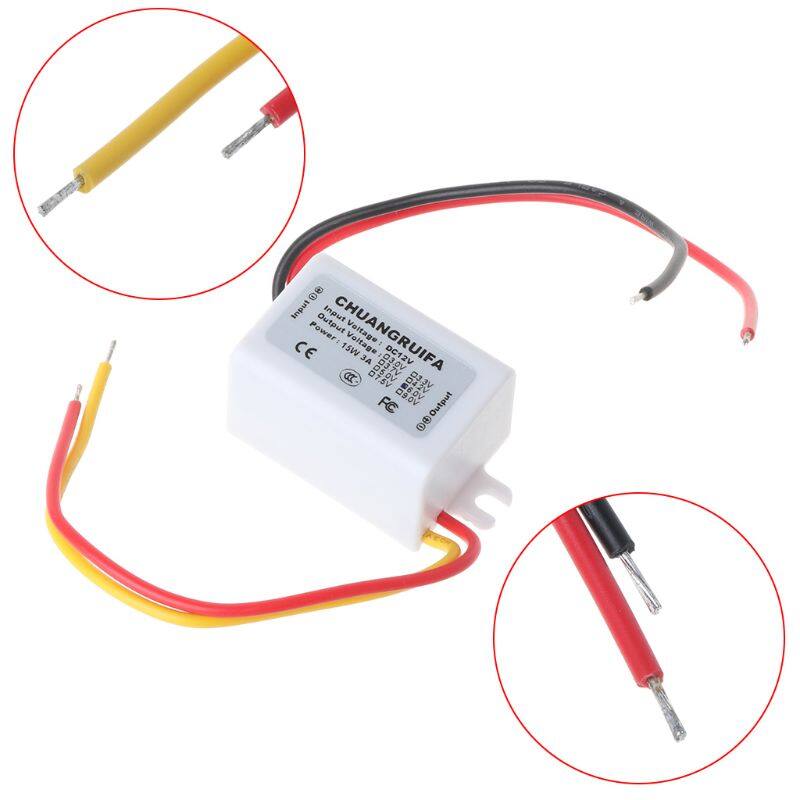 Bộ Chuyển Đổi DC Chống Nước Mới 1 Cái, Mô-đun Cấp Nguồn 12V Hạ Xuống 6V 3A 15W