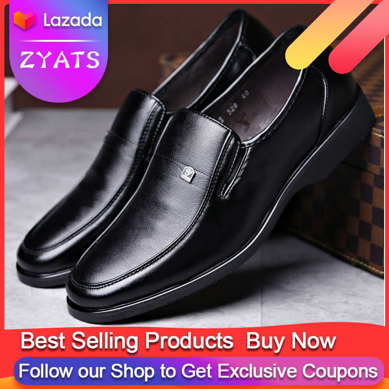 lazada leather shoes