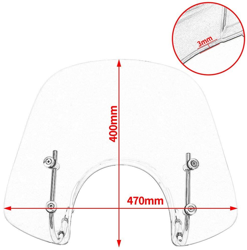 Allotmark Kính Chắn Gió Xe Máy GTS250, Kính Chắn Gió Spoiler Bộ Làm Lệch Hướng Gió Luồng Khí Cho Phụ Kiện Piaggio VESPA GTS 250 300 LX50 LX125 LX150 GT200