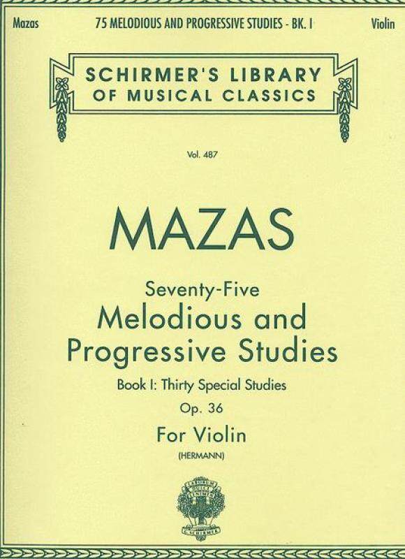 75 Melodious And Progressive Studies, Op. 36 - Book 1 (Violin) Schirmer Library of Classics Volume 487 Violin Method Malaysia