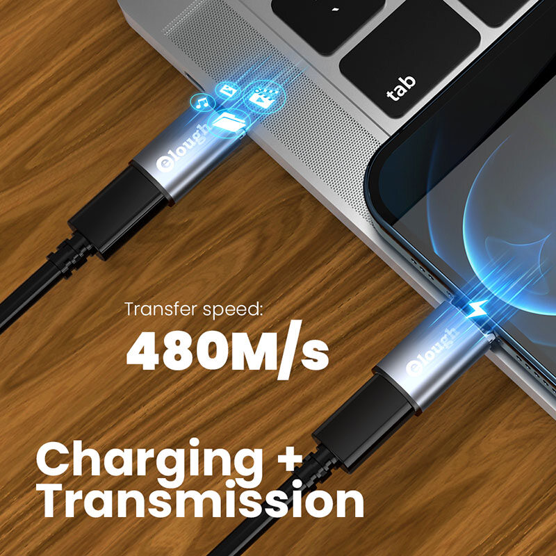 Elough Magnetic OTG Adapter Data cable adapter For iPhone 13 Xiaomi Macbook USB Type C Micro To Micro Type C Lighting Data Transfer OTG Converter