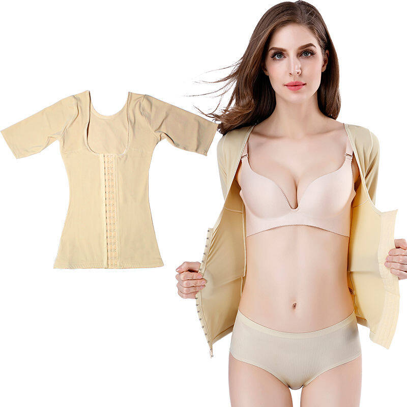 Tingmei Ruoya autumn and winter powerful buckles to strengthen the abdomen waist split long-sleeved body shaper to reduce the stomach shaper top