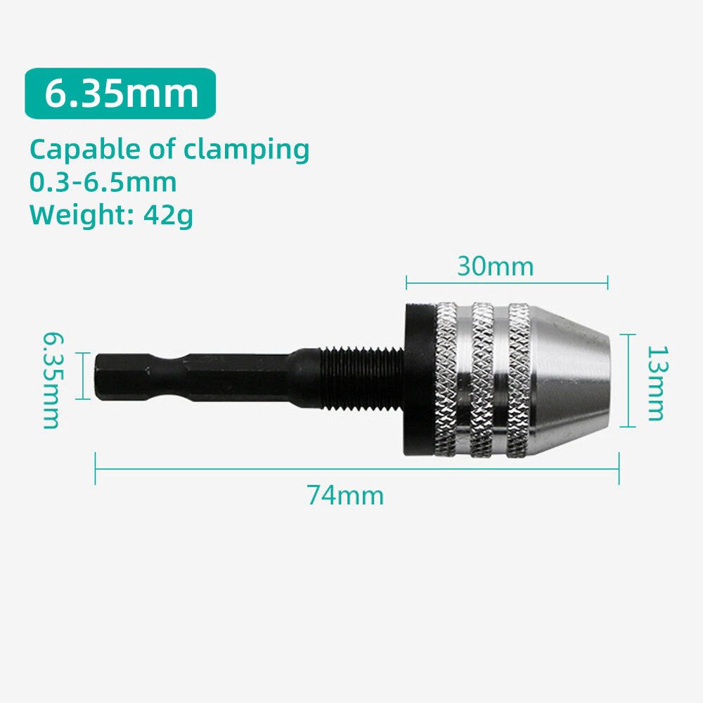 Electric drill adapter keyless drill chuck hexagonal handle electric