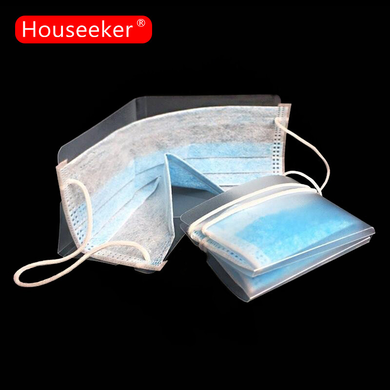 Houseeker Dustproof Mask Folder Container Case Foldable Disposable Face Masks Pollution Free Organizer Mask Storage Box