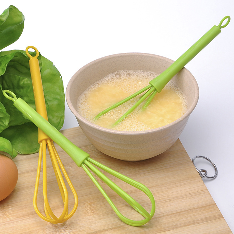 [Hilldora] 1PC Egg Beater Creative Kitchen Baking Tool Household Cream Beater Children's Manual Mini Plastic Egg Beater Food Grade Cookware