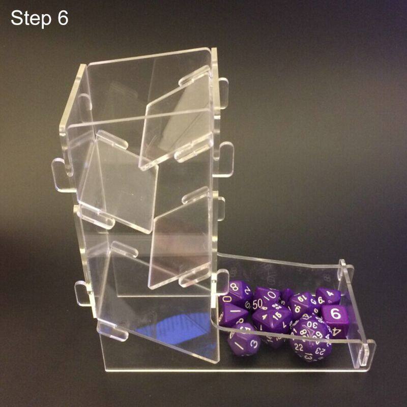 DND Acrylic Transparent Dice Tower DIY Board Game RPG Rolling Tower MTG Games
