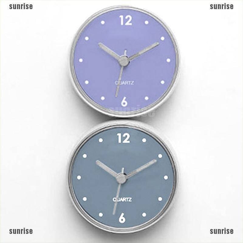 【HOT】 sunrise Waterproof Kitchen Clock Suction Cup Silent Battery Decor Shower Timer