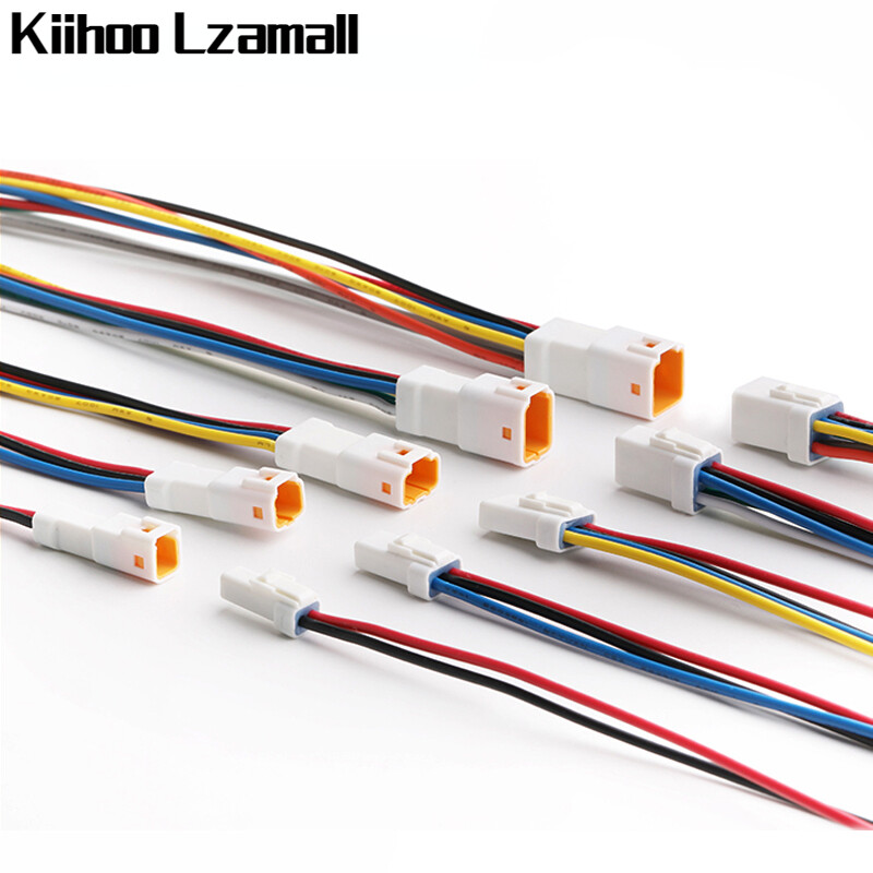 5sets 2 3 4 6 8 Pin JWPF 0.7MM Auto Waterproof Electronic Micro Connector With Cable Butt Plug Wiring Harness For Benz BMW JST-02T