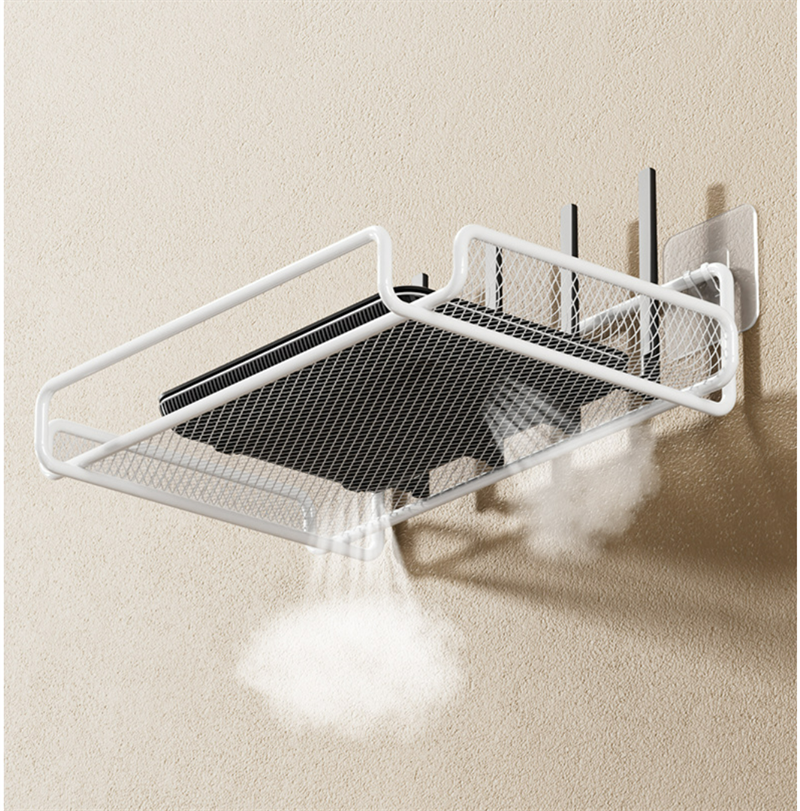 SXH Router Placement Rack Non Perforated Wall Projector Wall Mounted Tv Set-Top Box Storage Rack Wall Mounted Storage