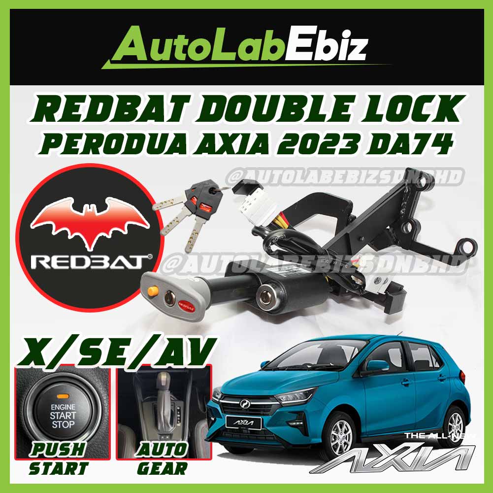 Perodua AXIA X/SE/AV SPEC 2023 D74A Redbat DOUBLE LOCK 🔐 Pedal Lock ...
