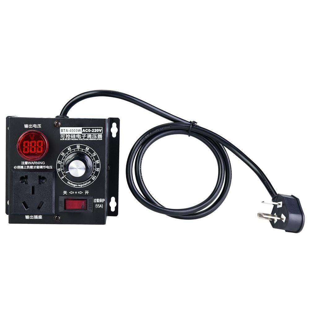 【Hàng Hot】Bộ Điều Chỉnh Điện Áp AC 220V 4000W SCR, Bộ Điều Khiển Tốc Độ Quạt Động Cơ, Thiết Bị Mờ