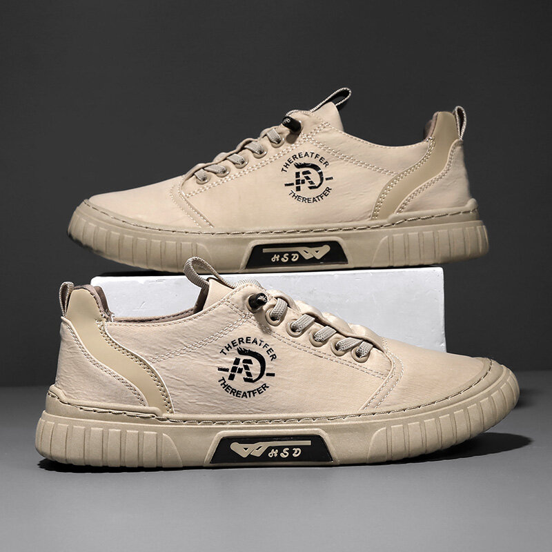 MZB Men Canvas Shoes male Fashion Trend Lightweight Casual Lace-Up flats Fashionable outdoor breathable Casual simple Shoes men