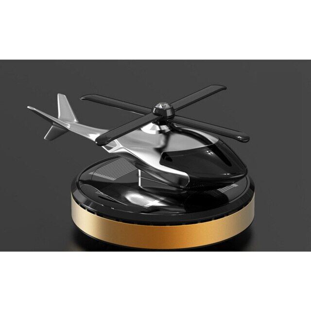 Solar Power Helicopter Air Freshener Car Dashboard Airjet Fragrance Creative Solar Energy Airplane Diffuser Alloy Plane Aroma