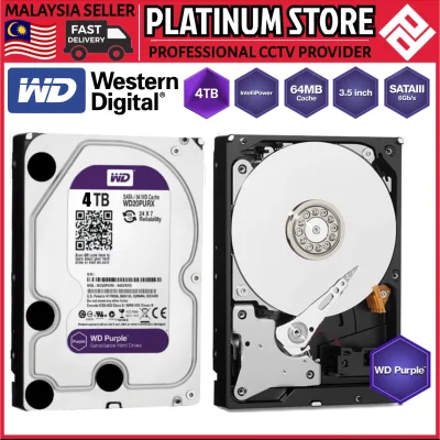 Western Digital 4TB Surveillance HardDisk Hard Disk WD 4 TB 4.0 TB HDD Purple Surveillance for CCTV Use ORIGINAL