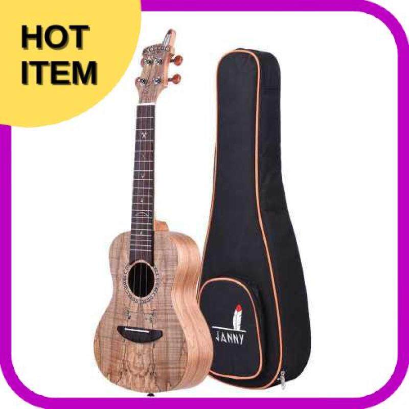 BEST SELLING Acoustic Wooden Soprano Ukulele Ukelele Uke Spalted Maple Wood Carbon String with Padded Carrying Bag Strings Strap Clip-on Tuner Malaysia