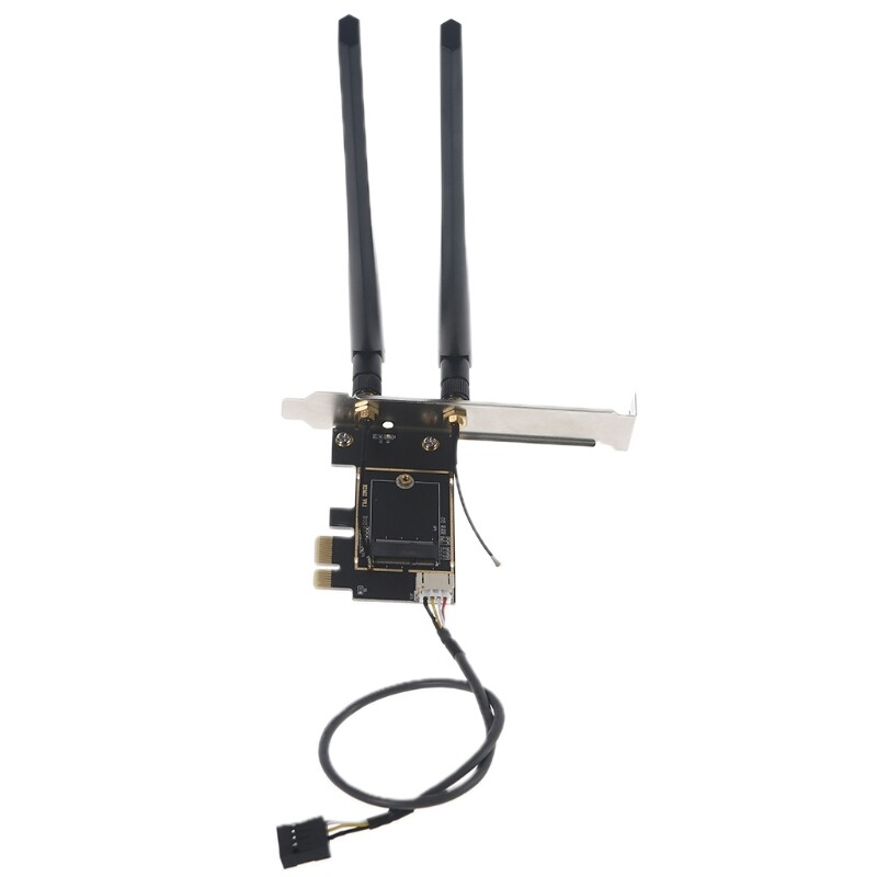 Bộ Chuyển Đổi Thẻ WiFi M.2(Ngff) Mạng Không Dây Máy Tính Để Bàn Sang PCIe 1X Với Cáp Tương Thích Bluetooth