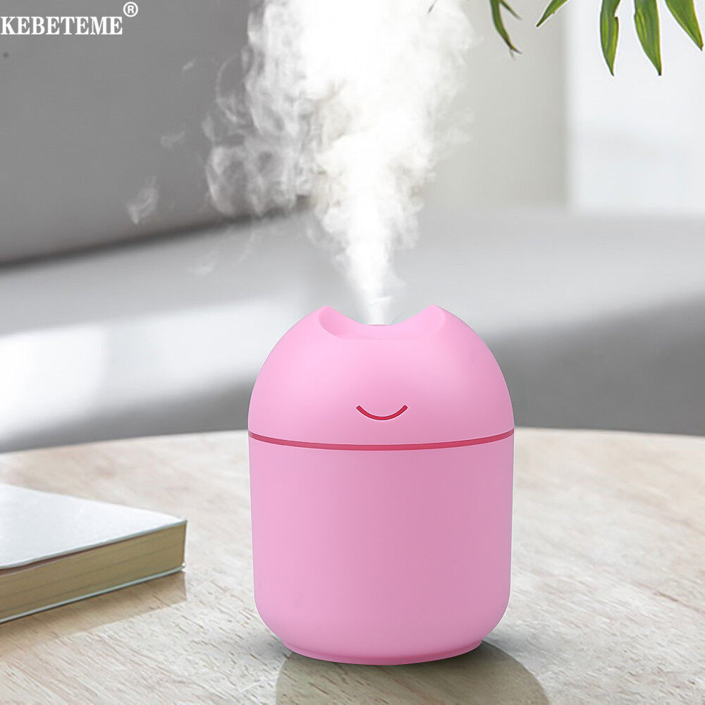 KEBETEME Air Humidifier 250ML Aroma Diffuser Aromatherapy Essential Oil Diffuser USB Rechargable Ultrasonic Fogger Mist Maker