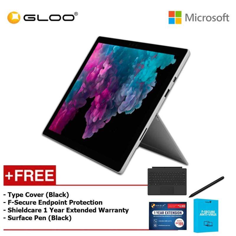 Microsoft Surface Pro 6 Core i5/8GB RAM - 256GB + Type Cover Black + Shieldcare 1 Year Extended Warranty + F-Secure EndPoint Protection + Pen Black Malaysia