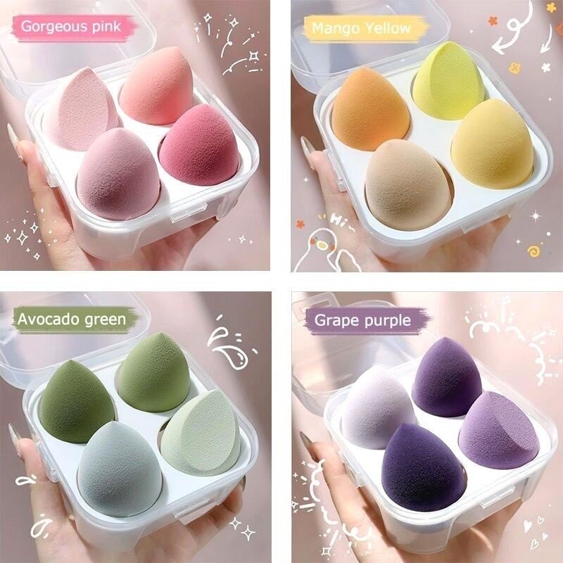 Set 3/ 4 mút trang điểm tán phấn nền hoàn hảo tiện lợi-INTL