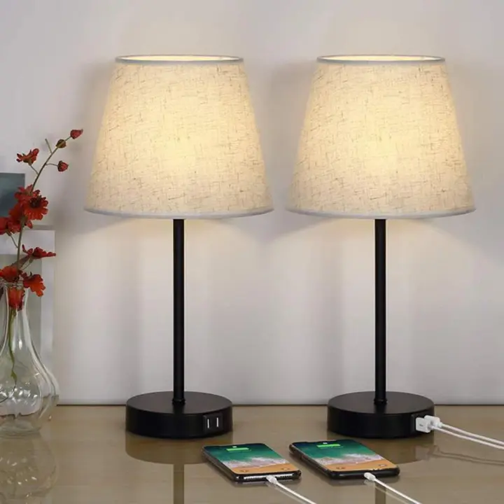 Blesiya Metal Bedside Table Lamps Base 3 Way Dimmable Fabric Lampshade Desk Light Lazada Singapore Blesiya Metal Bedside Table Lamps Base, Bedroom Lamps For Nightstands