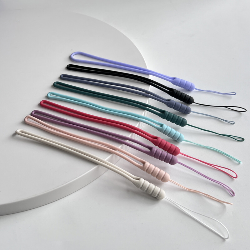 Lanyard+Folding Bracket+Cat Ring+Mini Multi-color Chair Bracket Portable Folding Bracket Mobile Phone Case Accessories Silicone Lanyard/Small Black Cat Ring Bracket Stick-on Type Ring Buckle Mobile Phone Case Ring Bracket Earphones Android