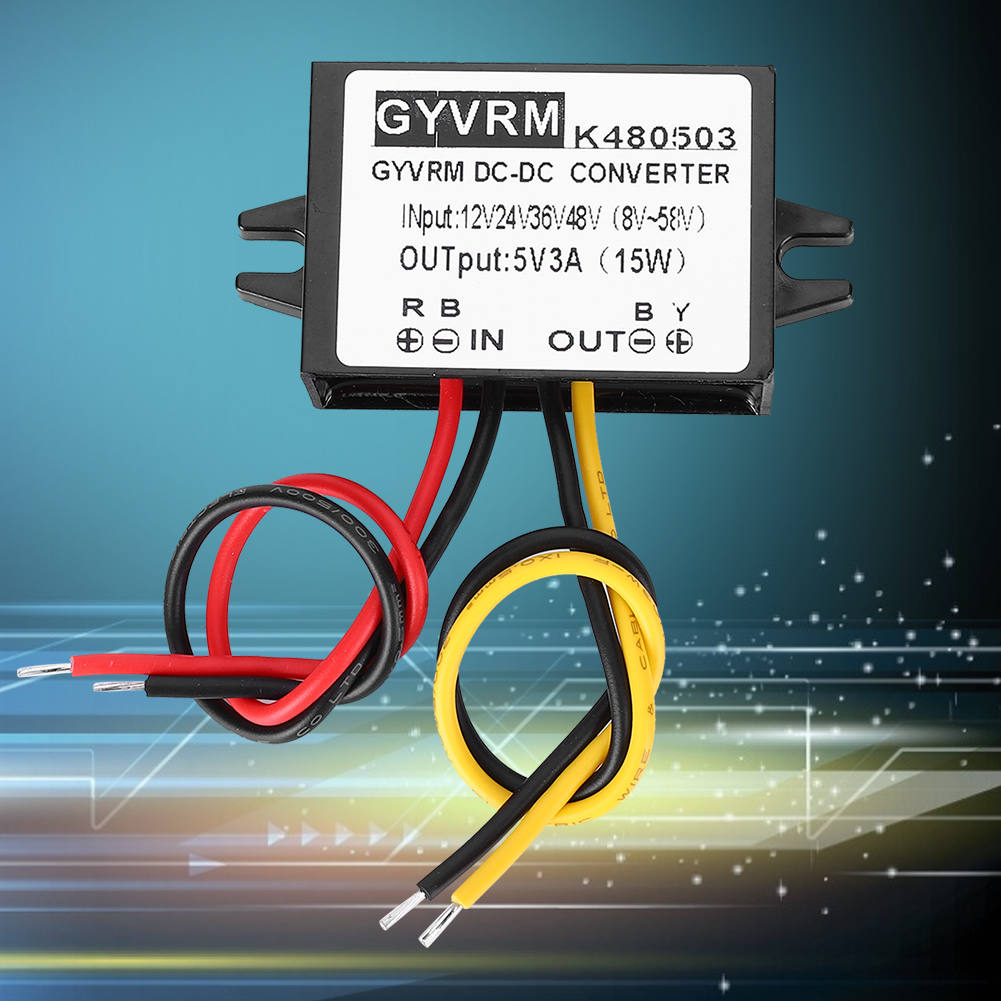 DC-DC 12V/24V/36V/48V to 5V 3A Buck DC Converter Converter Step Down Power Supply Module