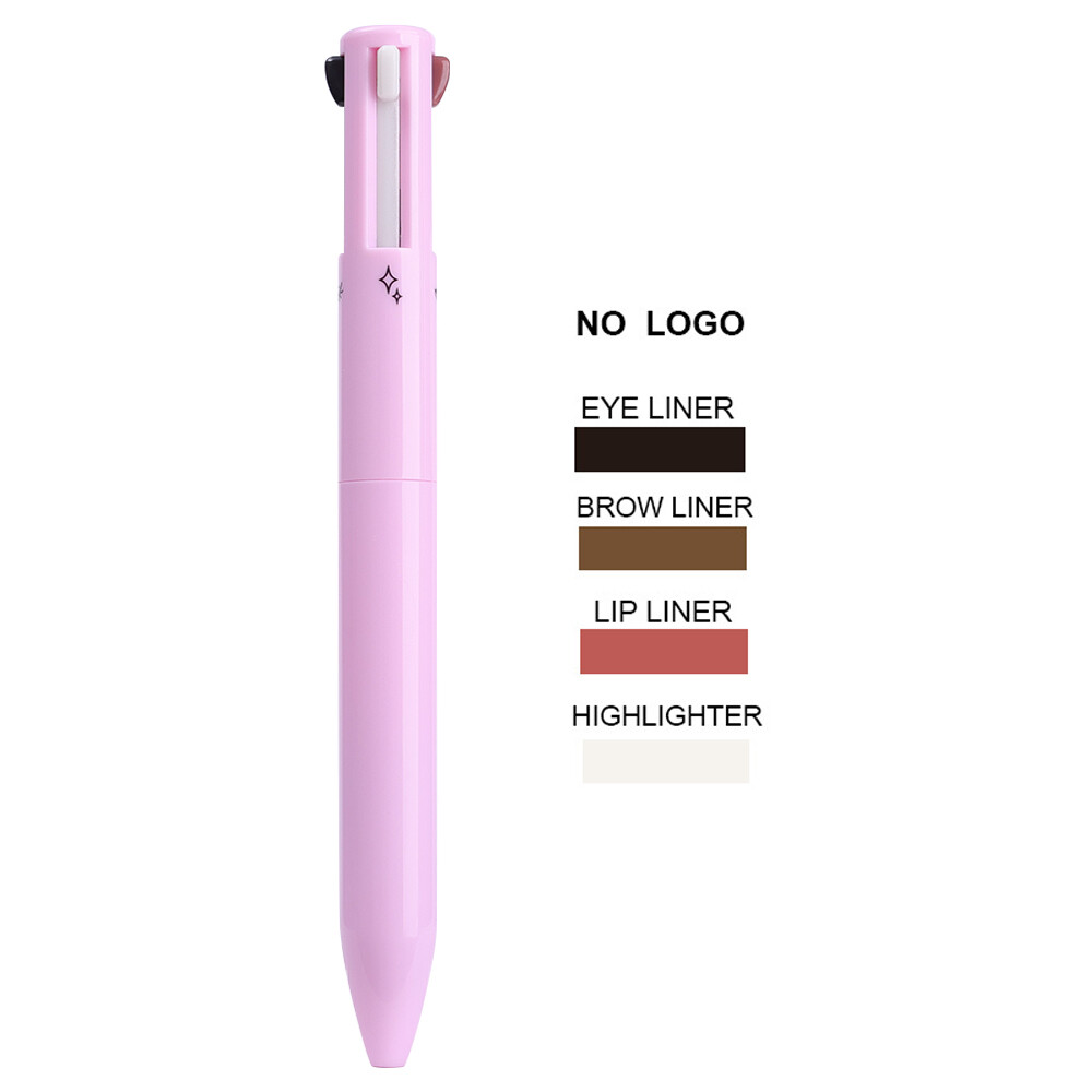 Dorisna 4 In 1 Makeup Pen Eyebrow Pencil Waterproof Lip Line Highlighter Multifunctional Cosmetics Pen