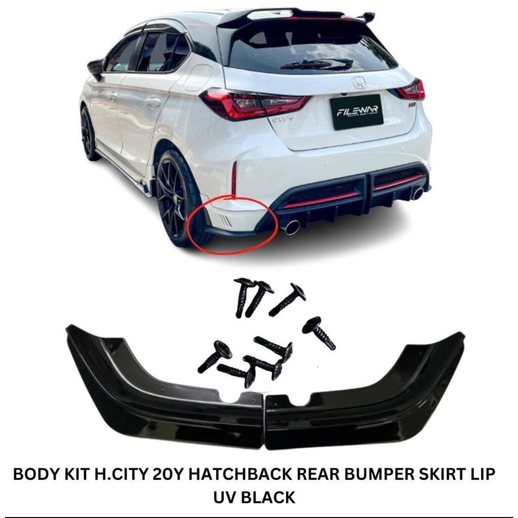 HONDA CITY HATCHBACK 2022 GN2 RS BODYKIT REAR BUMPER SKIRT DIFFUSER ...