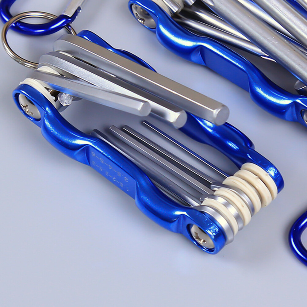 lentils Multifunctional Folding Hex Wrench Spanner Set Portable Metric Torx Repair Tool