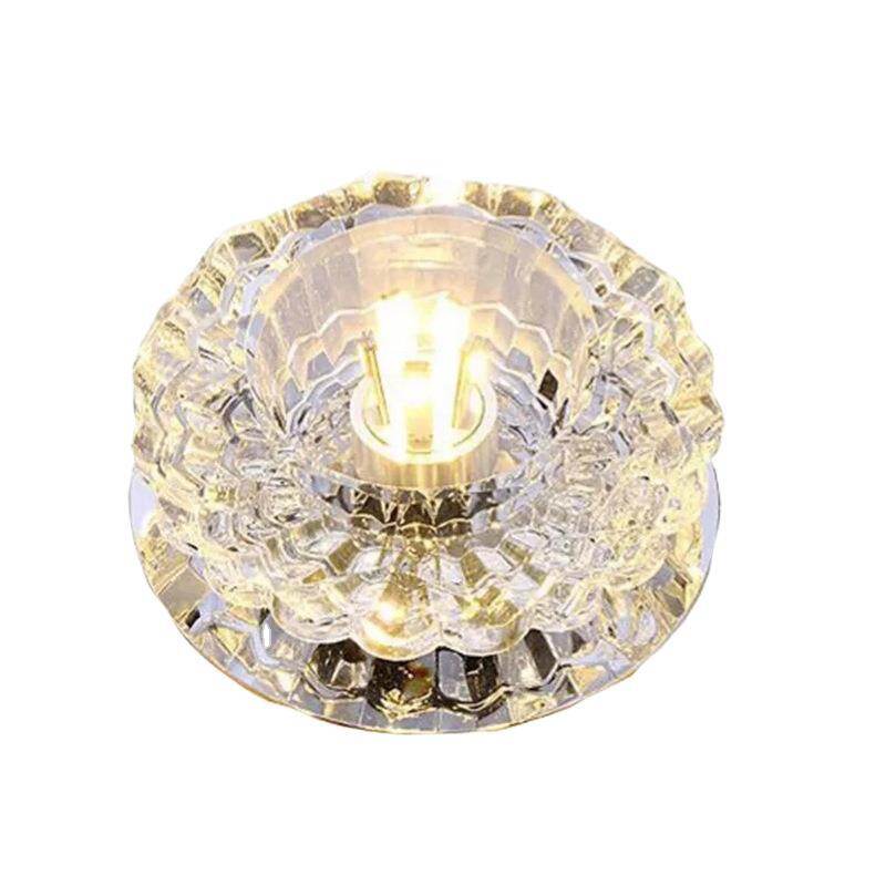JJT LED Downlight Recessed Downlight LED Downlight LED Downlight LED Ceiling Light LED Downlight Round Downlight embedded crystal spotlight LED Downlight ceiling light living room lights