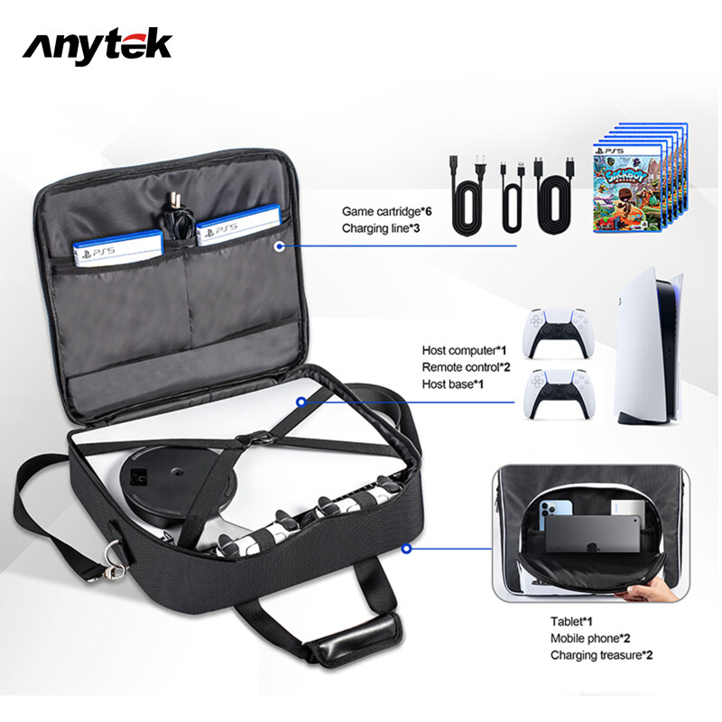 ANYTEK Túi Đựng Vỏ Cứng Túi Đựng Đồ Tương Thích Cho Máy Chơi Game Ps5 Túi