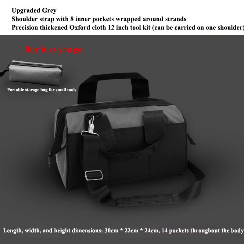 Multifunctional tool kit Electrician carpentry repair durable handbag Large size tool kit Home repair hardware storage bag