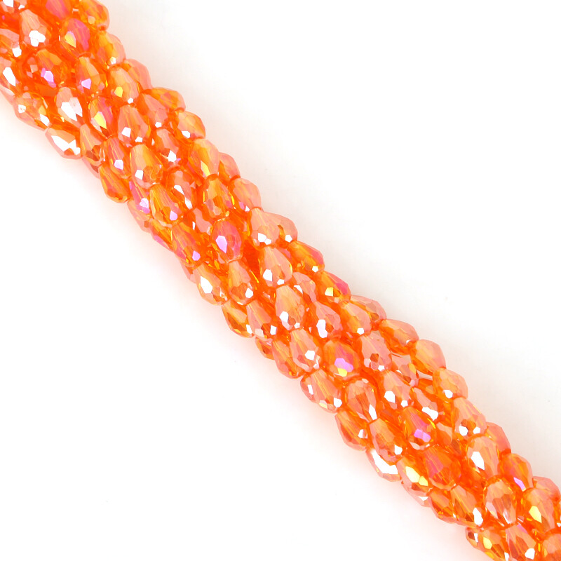 65pcs/Bag 5x7mm Austria Teardrop Crystal Waterdrop Beads Loose Spacer Beads For DIY Jewelry Crafts Sewing Clothing Accessories