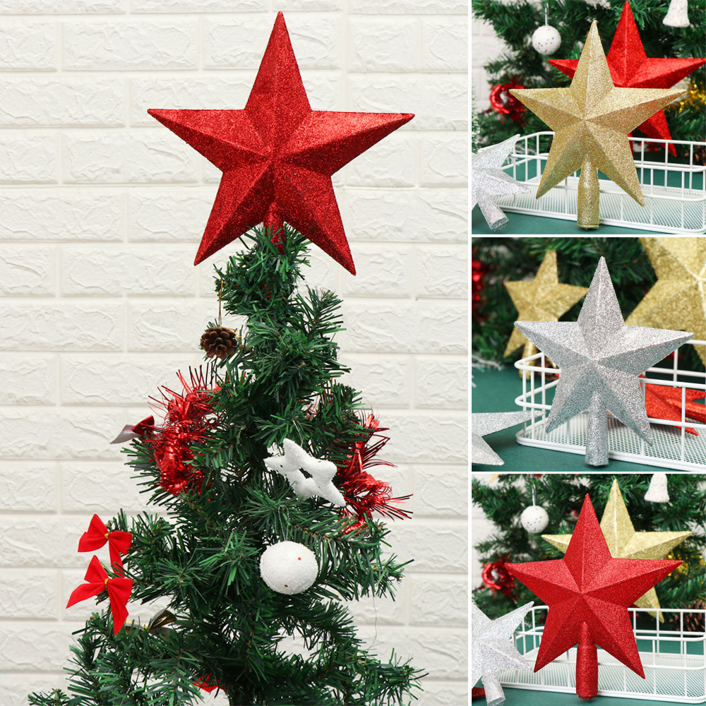 GAOGU New Party Supplies DIY New Year Large Glitter Star Christmas Tree ...