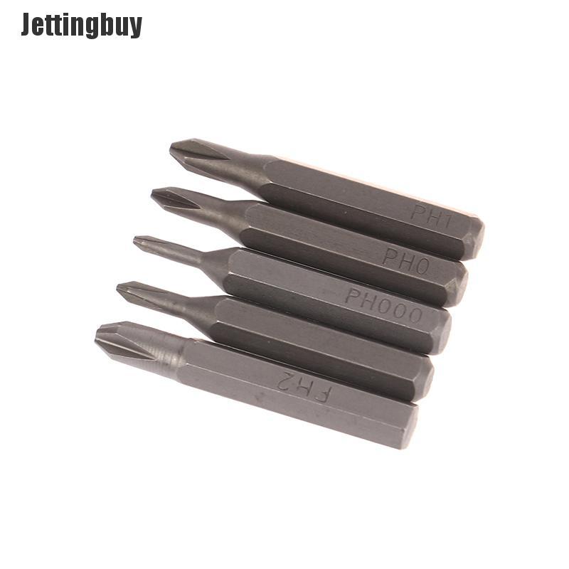 Jetting Buy 【Free Shipping】 5Pcs Cross Screwdriver Bits PH000 PH00 PH0 PH1 PH2 4mm Hex Shank Screwdriver Set