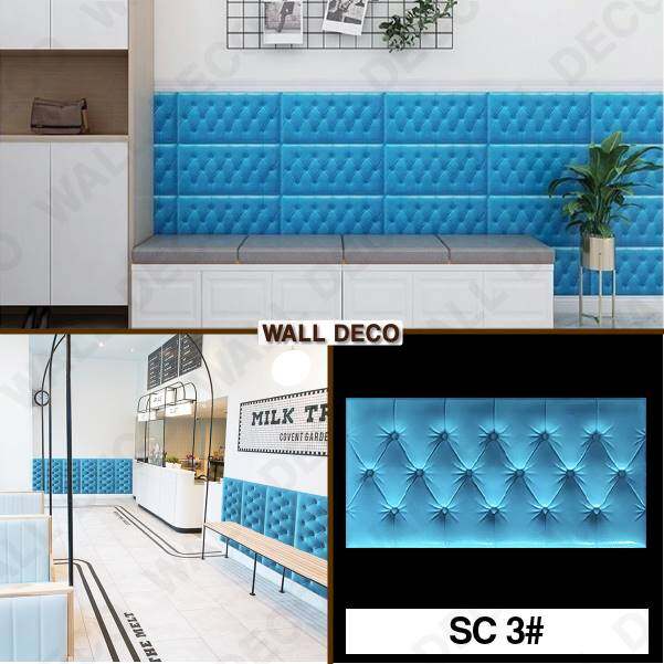 L 60CMX30CM [ SOFT CUSHION ] 3D WALL STICKER DECORATION 3D WALLPAPER