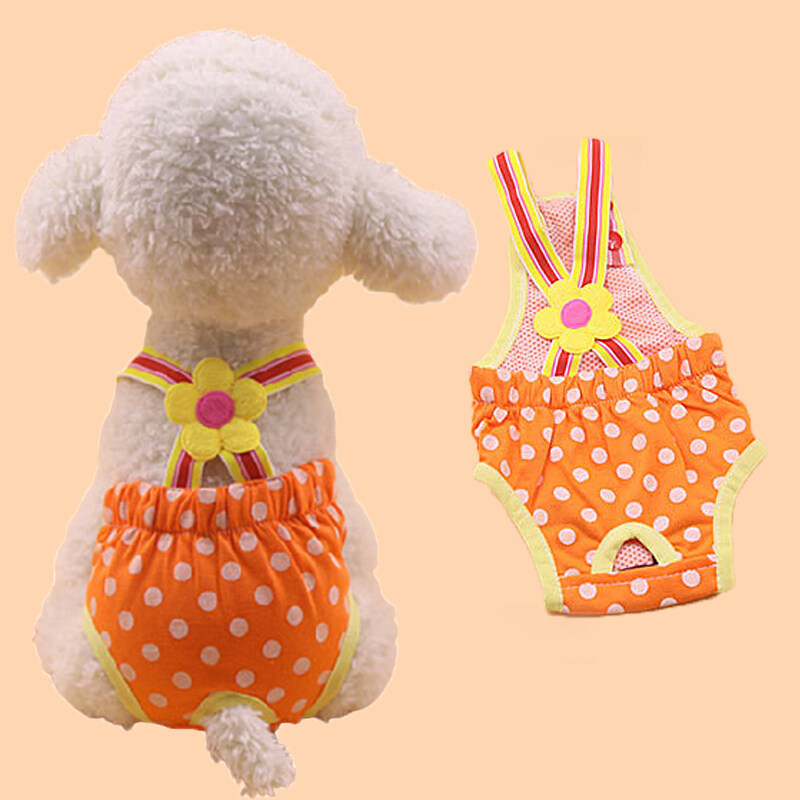 [Teekland] Pets Colorful Wave Point Cute Physiological Pants Strap Safety Pants Menstrual Pants