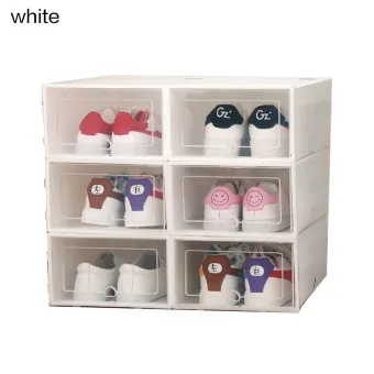 Shoe Rack 6pcs Set Thickened Flip Shoes Transparent Drawer Case