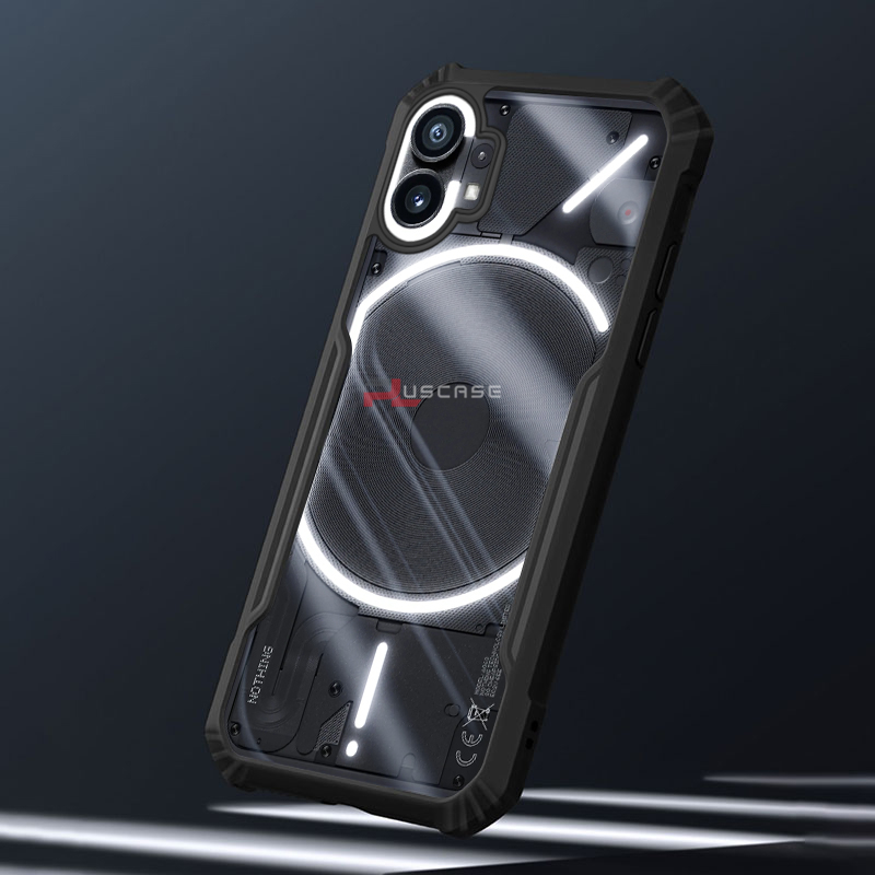 PlusCase for Nothing Phone (1) Case Air Cushion Hard Crystal Clear Back Soft Border Shockproof Full Protection Phone Casing