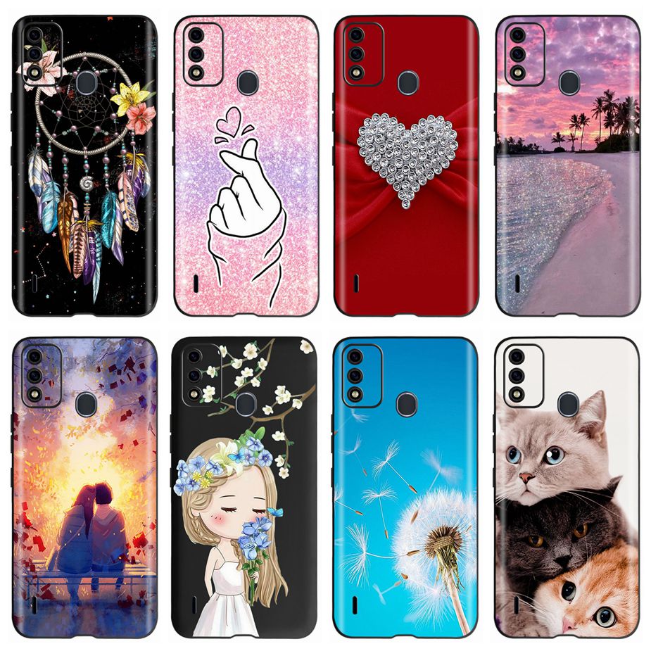 For itel a48 case cute painted cover soft silicone bumper softsilicone phone case for itel a48 casing 6.1''