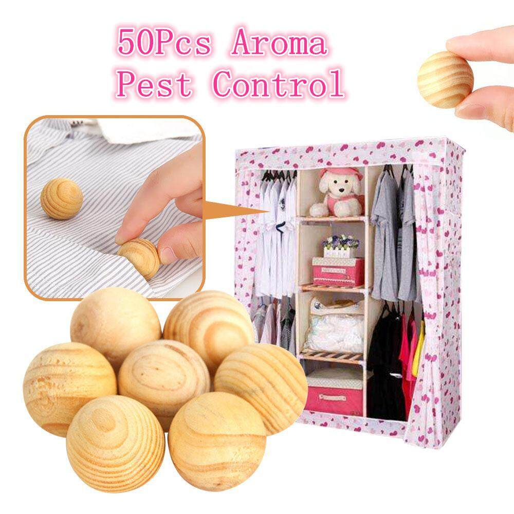 50Pcs/Pack Fragrant Moth Balls Cedar Wood Camphor Mothball Insect Prevent Lazada