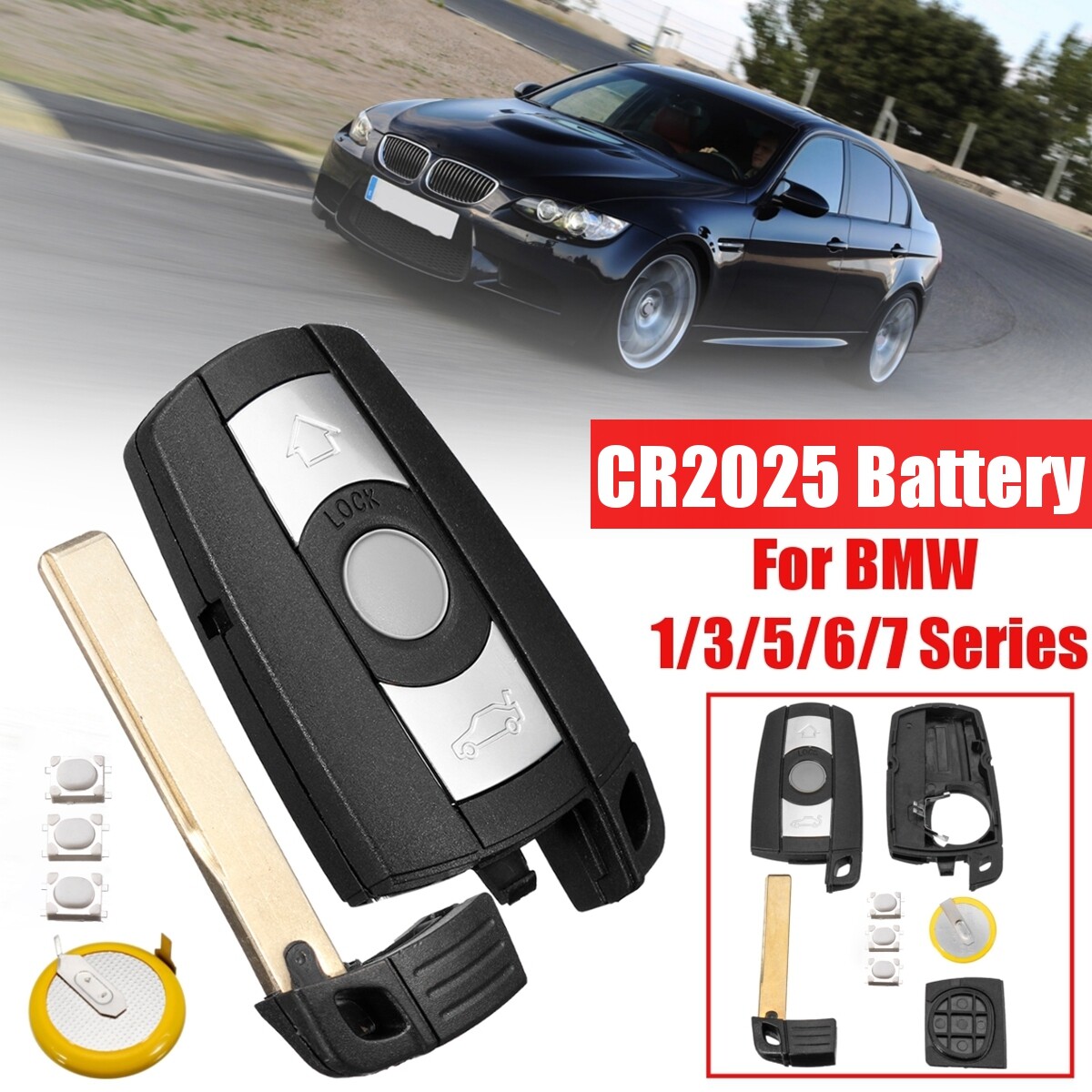 Remote Key Fob Case Shell Blade For BMW SERIA 1 3 5 6 7 E90 E91 E93 Auto Car 