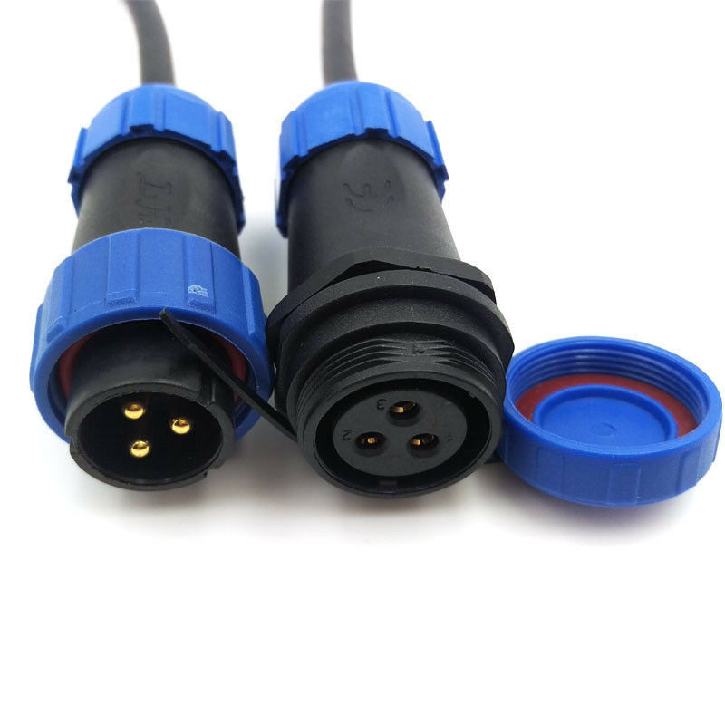 SP21 3Pin Pair Panel Mount Waterproof Connector Plug Socket Wire Connectors 30A