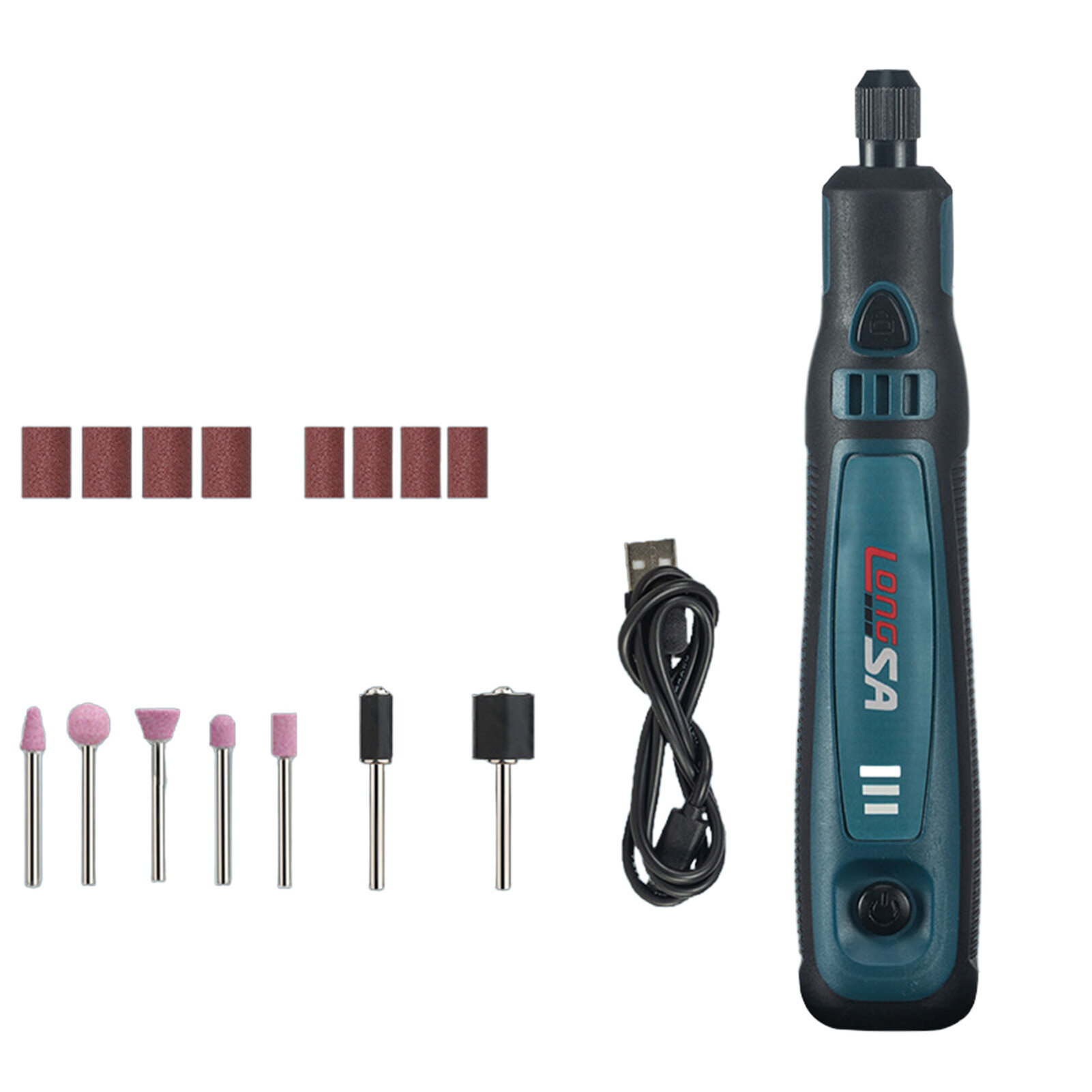 Farfi 1 Set Electric Grinder Rechargeable 3 Gear Micro Rotary Tool Jade Carving Wireless Grinder Engraver Pen for Workshop Micro Grinder 3