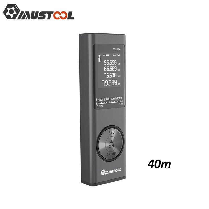 MUSTOOL 80m 40m Digital Mini Laser RangefinderSwitching Pythagorean
