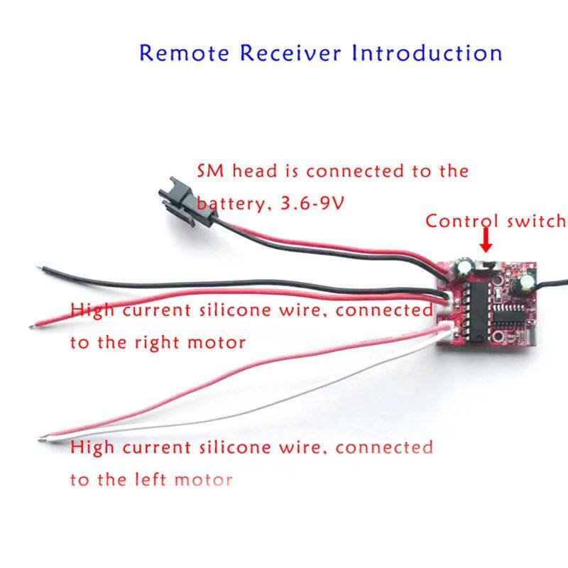 【Teedy 3C】4-channel 2.4G Remote Control Receiver Module Kit Circuit Board For RC Model Car
