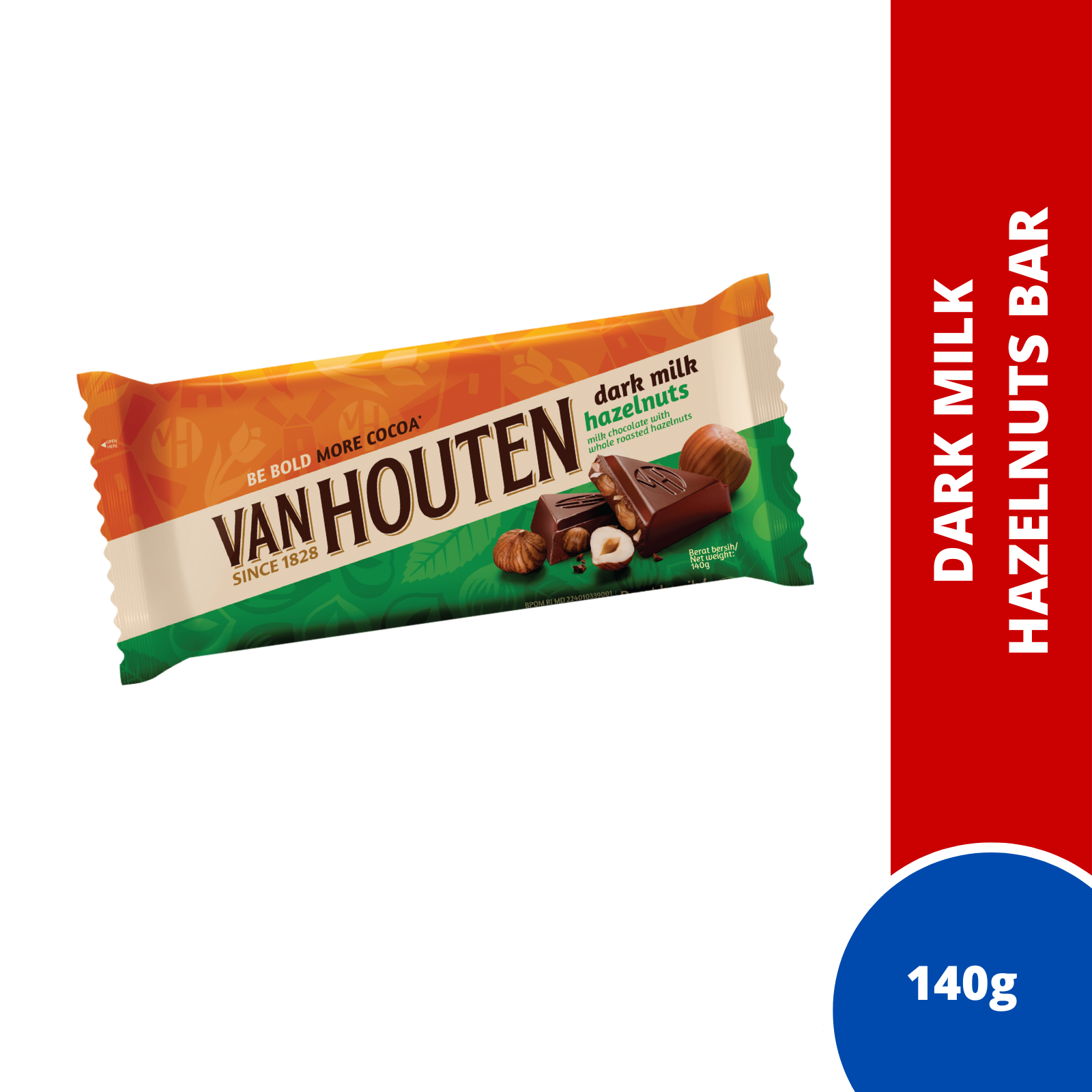 Van Houten Dark Milk Chocolate Bar Assorted Flavours 140g 1 Piece 1 Box Lazada 8822