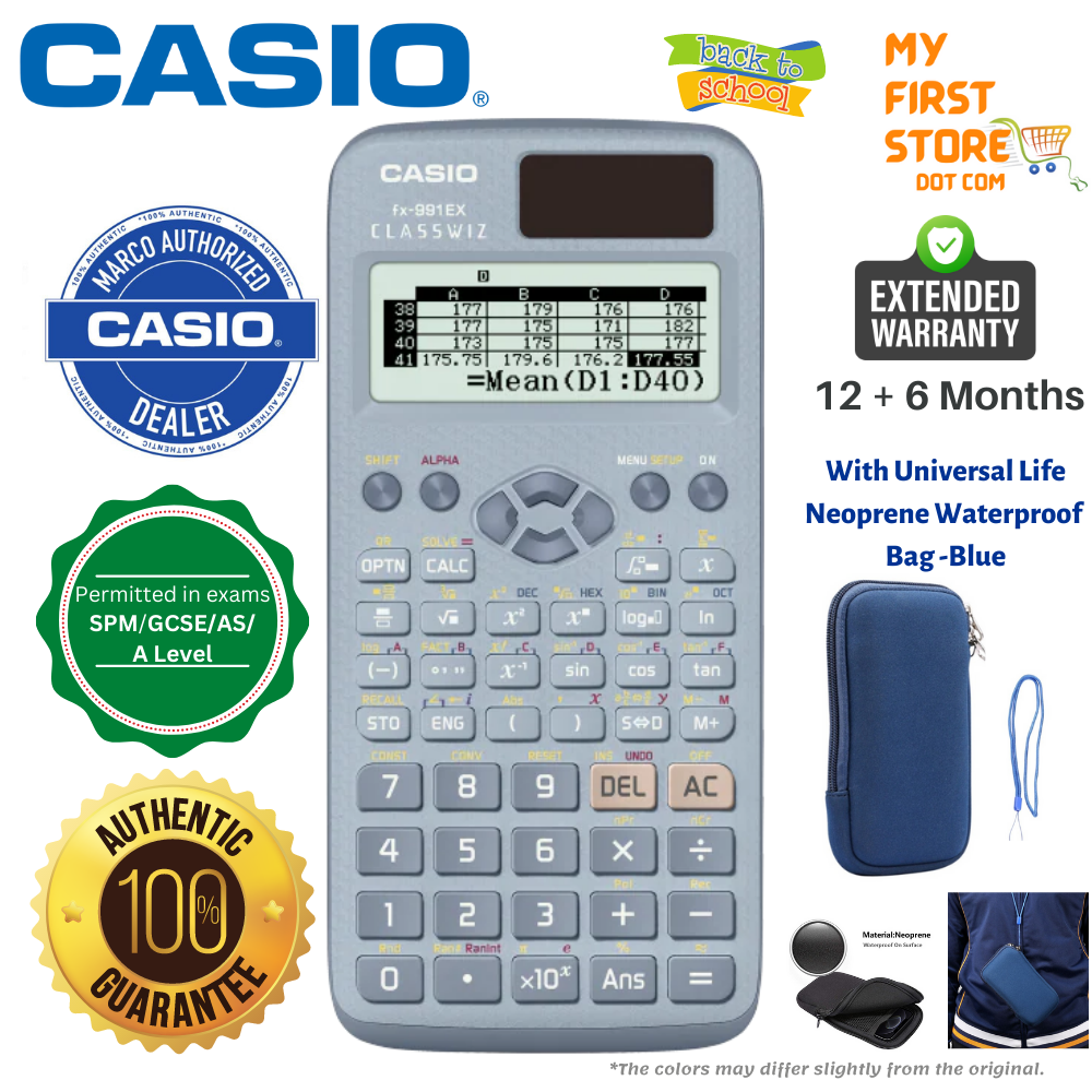 Genuine Casio FX-991EX BU Blue ClassWiz Scientific Calculator for